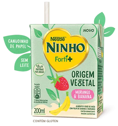 NINHO® Forti+ Origem Vegetal Banana e Morango