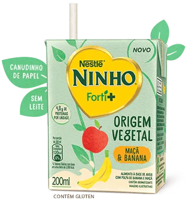 NINHO® Forti+ Origem Vegetal Maçã e Banana