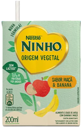 Embalagem de NINHO® Forti+ Origem Vegetal Maçã e Banana