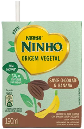 Embalagem de NINHO® Origem Vegetal Chocolate e Banana