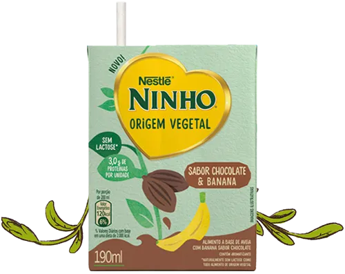 Embalagem de NINHO® Origem Vegetal Chocolate e Banana