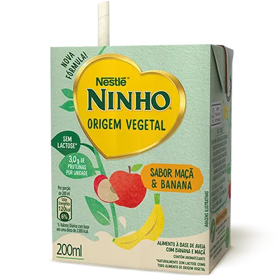 Embalagem de NINHO® Forti+ Origem Vegetal Maçã e Banana